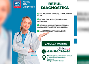 Aksiya! BEPUL diagnostika — faqat iyul oyida Qorasu Alfa Diagnostic markazida